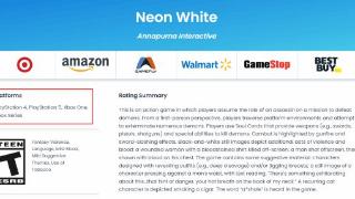 《Neon White》Xbox版ESRB过审