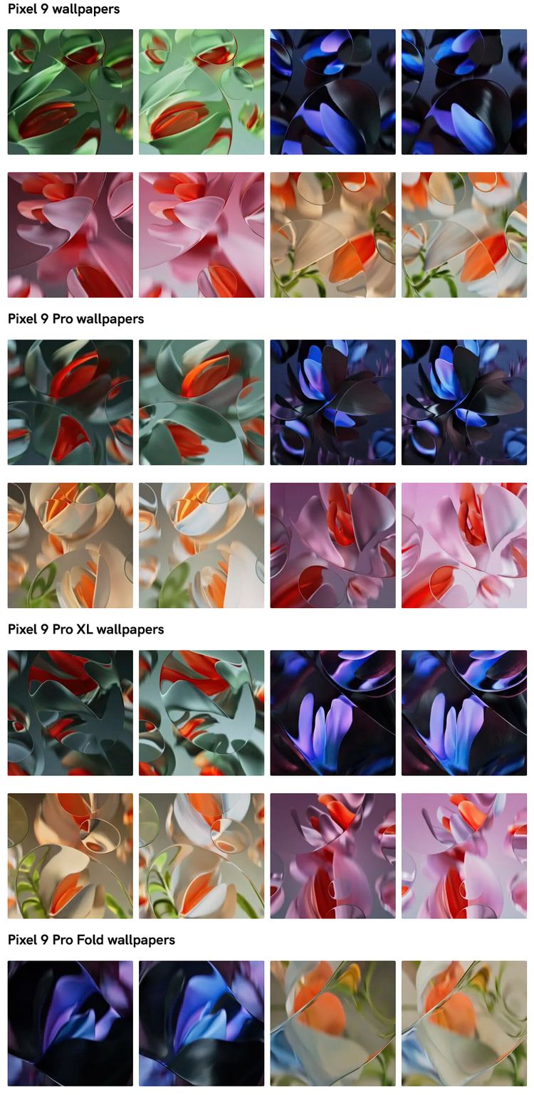 谷歌pixel9系列壁纸曝光：多种颜色供应