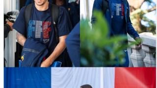 法国队官方社媒晒球队启程前往德国照片