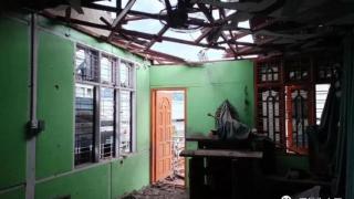 缅甸曼德勒一民房发生爆炸，疑似有炮弹从天而降