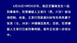 男子驾车反复碾压倒地女子致死 警方通报