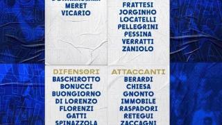 意大利26人大名单：若日尼奥、维拉蒂领衔，基耶萨、扎尼奥洛回归