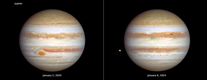 哈勃望远镜拍摄到木星新图像，展示大气层动态