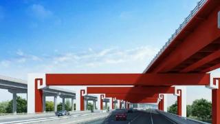 京台高速齐济段改扩建工程钢盖梁完成吊装