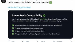 随时随地冒险！《博德之门3》已通过Steam Deck验证