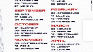 巴黎新赛季赛程：9月24日、明年3月31日两战马赛