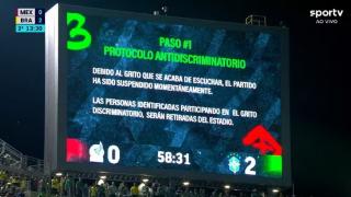 巴西和墨西哥的比赛因球迷高喊恐同口号而暂停了2分钟