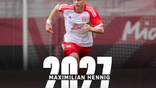 官方：拜仁续约17岁左后卫亨尼格至2027，并外租至德丙翁特