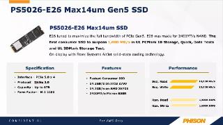 群联展示最新 E26 方案 PCIe 5.0 SSD