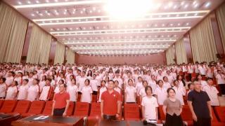 博罗县榕城中学隆重举行少先队员离队暨新团员入团仪式