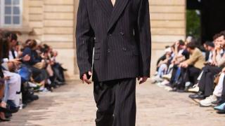 法国男演员maxence参加巴黎时装周，重回时尚舞台