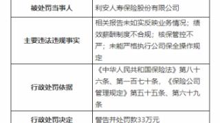 因涉及多项严重违规，利安人寿及南京分公司合计被罚127万元