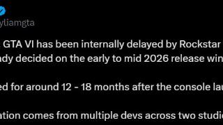 传《GTA6》跳票到2026年 PC版可能要等到2027年