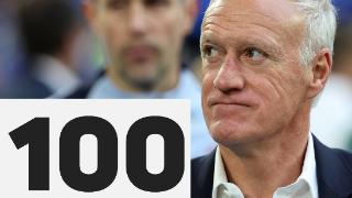 德尚执教法国队赢下第100场胜利，是执教法国队胜场最多教练
