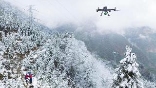 四川绵阳：雪后特巡保障输电线路安全