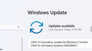 微软windows11系统12月累积更新