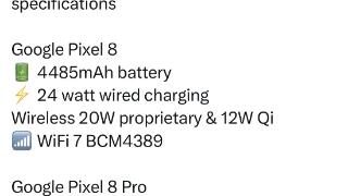 谷歌pixel8系列手机充电规格曝光
