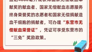 东营市无偿献血者奖励政策知多少