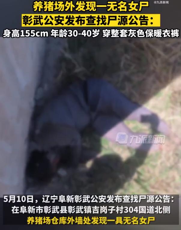 辽宁一养猪场外发现无名女尸，警方发布查找尸源公告
