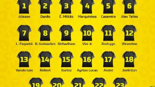 巴西公布本期球员号码：维尼修斯10号，理查利森9号
