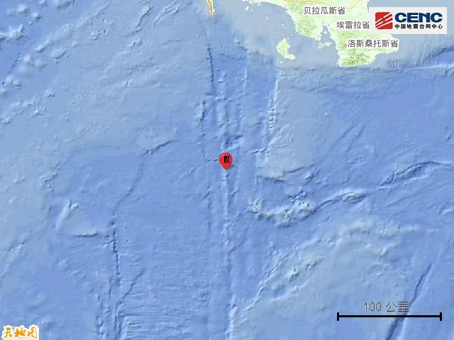 巴拿马以南海域发生5.9级地震，震源深度10公里