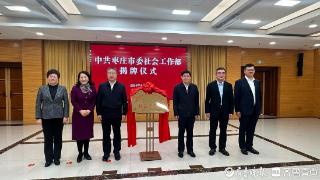 中共枣庄市委社会工作部正式揭牌成立