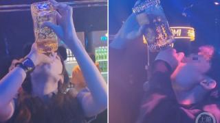 沈阳酒吧一对男女拼酒“一口闷”双双倒地，工作人员：只是喝多了，人没事