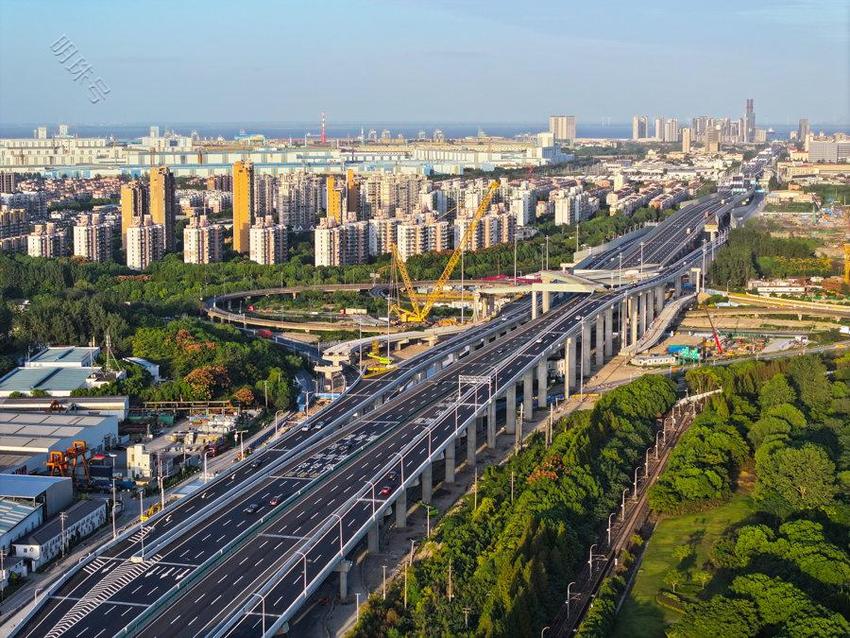 沿江通道浦西段建设提前完成，申城最长环状高速公路即将形成