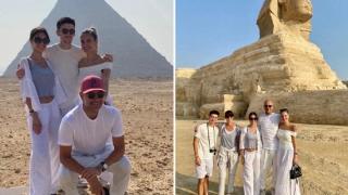 瓜迪奥拉和家人埃及度假，参观狮身人面像和金字塔