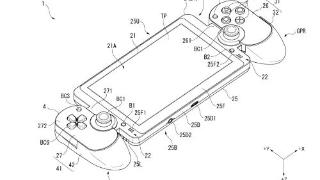 索尼云掌机早期专利图像：PS4手柄+屏幕设计