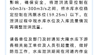 三亚市大隆水库泄洪通知