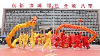 非遗贺新春 重庆荣昌举行千人新春巡游拜年活动