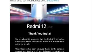 小米redmi12在印度28天售出100万台