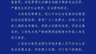 济南警方征集一重大犯罪团伙违法犯罪线索