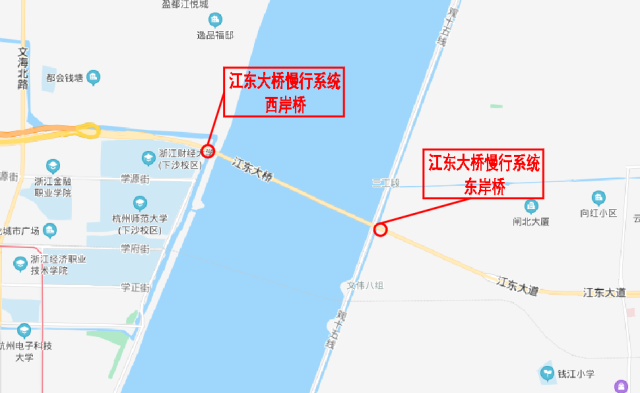杭州江东大桥过江慢行交通系统，即将开通！