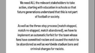因凡蒂诺：国际足联向种族主义说不，支持那些遭遇歧视的球员