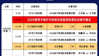 期待！2024乒超总决赛赛程来了