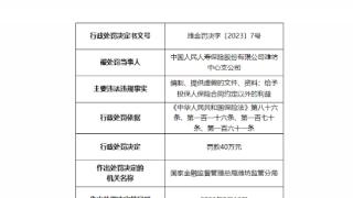 人保寿险潍坊中支2宗违规被罚 编制虚假的文件资料等