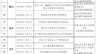 济宁4月招聘会日程安排发布