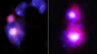 NASA钱德拉X射线天文台窥探到两对巨大黑洞的碰撞