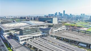 开通运营一周年，累计到发旅客700万人次 杭州西站 国际化轨道新城轮廓初显