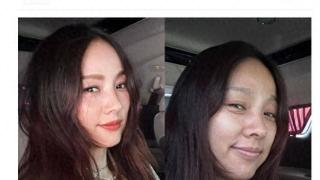 韩国知名女星，公开了化妆前后照片，韩网友留言，我喜欢她的素颜