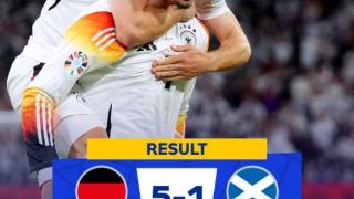 2024欧洲杯开幕：东道主德国队首战大胜苏格兰队