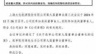 大型能源企业，董事长任职