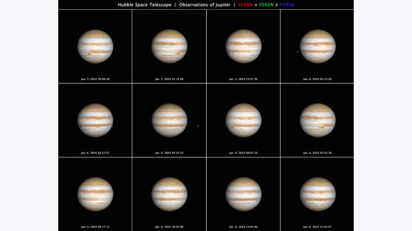 哈勃望远镜拍摄到木星新图像，展示大气层动态