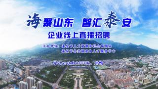 11月21日15：00上线开播！“海聚山东 智汇泰安”企业线上直播招聘