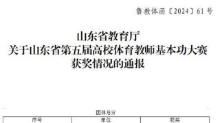 总分第二！山东协和学院在省第五届高校体育教师基本功大赛中荣奖