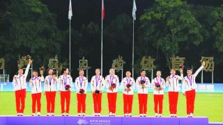 安徽运动员吴娟、周燕 助力中国女子橄榄球夺冠
