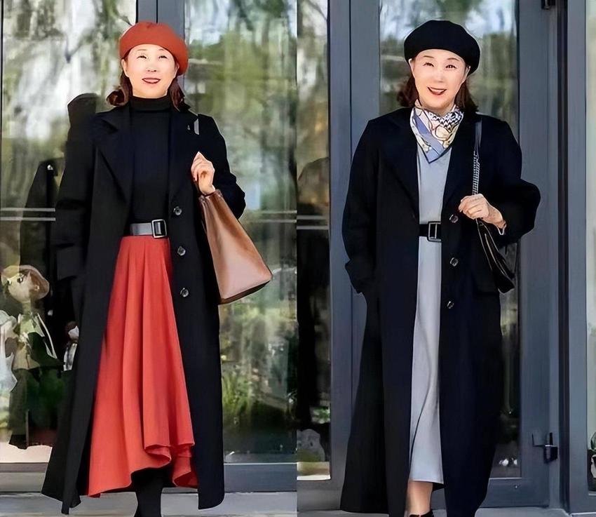 女人到了50岁就不再老了，用黑色夹克打造优雅形象