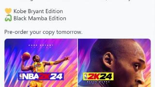 《NBA 2K24》官宣 科比·布莱恩特担任游戏封面人物